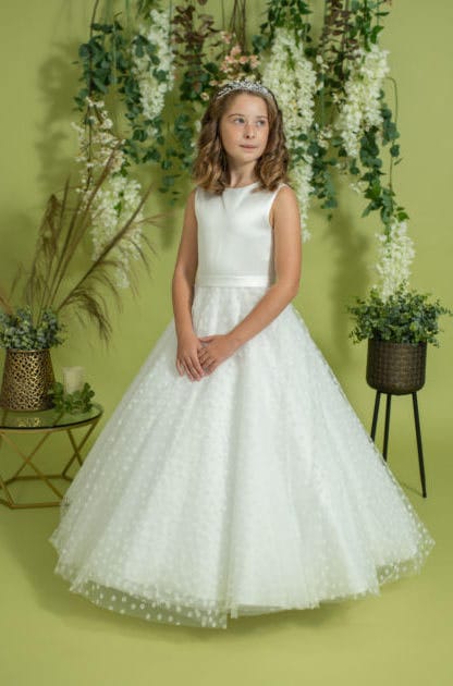 Floral skirt first holy communion dress