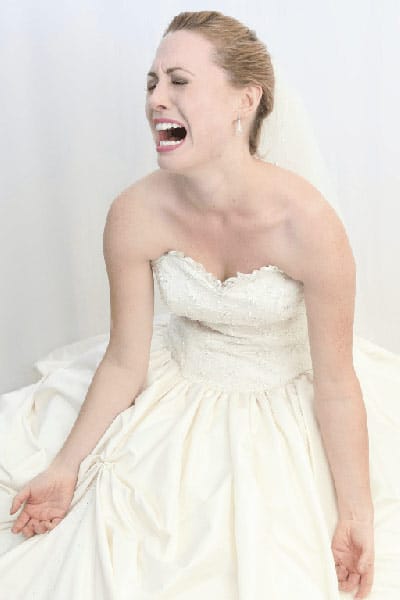 unhappy bride