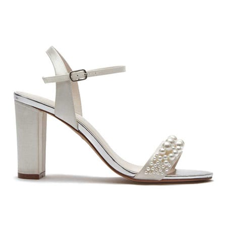 Clara - Ivory Satin Strappy Bridal Sandals
