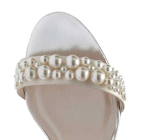 Clara - Ivory Satin Strappy Bridal Sandals