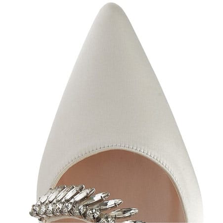 Crystal - Diamante Detail Wedding Court Shoes