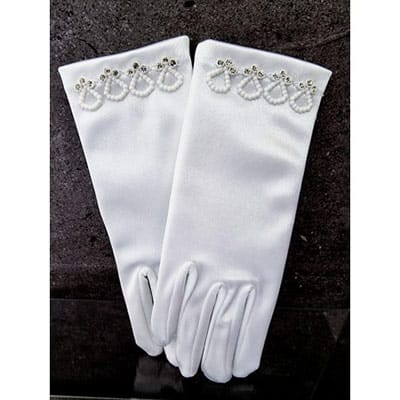 First Holy Communion satin gloves style 805
