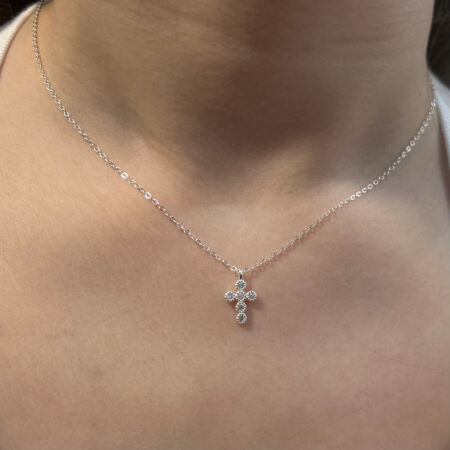 Diamond Communion cross and chain