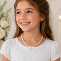 Pearl Communion Cross necklace