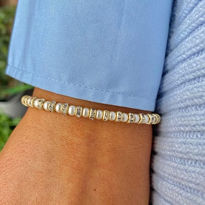 Katie pearl gold communion bracelet