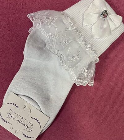 First Holy Communion socks with bow