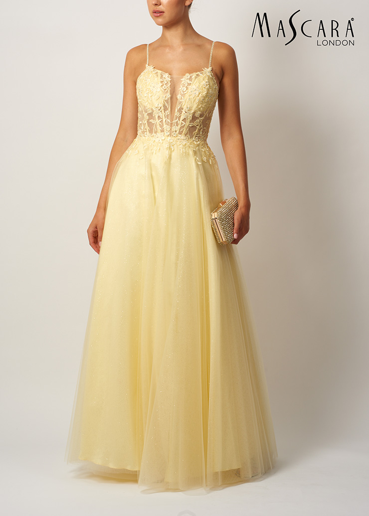 lemon lace debs dress
