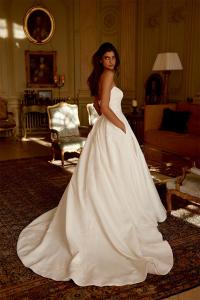 Jordan Satin A-Line Wedding Gown by Justin Alexander