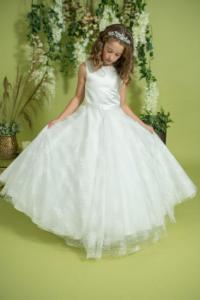 Snowstorm first holy communion dress
