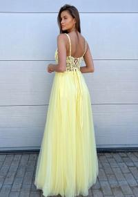 844 Sunshine Yellow debs dress