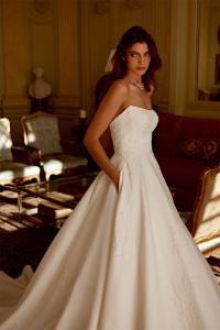 Jordan Satin A-Line Wedding Gown by Justin Alexander