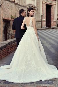 Venice Lace Covered Ball Gown