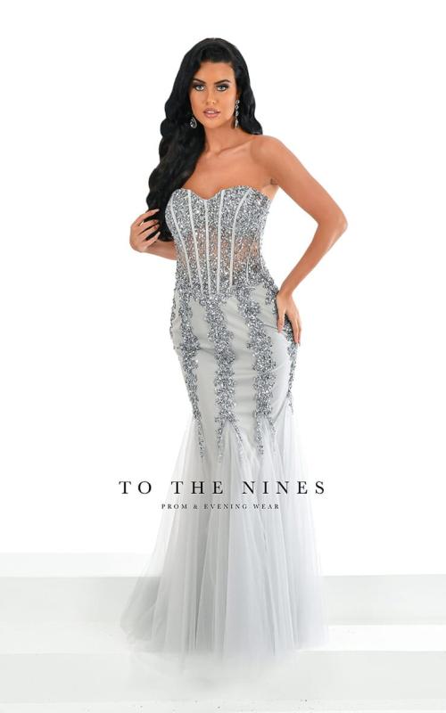 TNW 601 Debs Dress silver